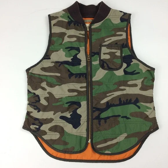 Denim Supply Ralph Lauren Vest Womens Medium Camo American Flag Lightweight USA - Picture 4 of 13